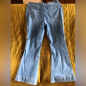 J. Jill High Rise Flare Leg Patch Pocket Jean